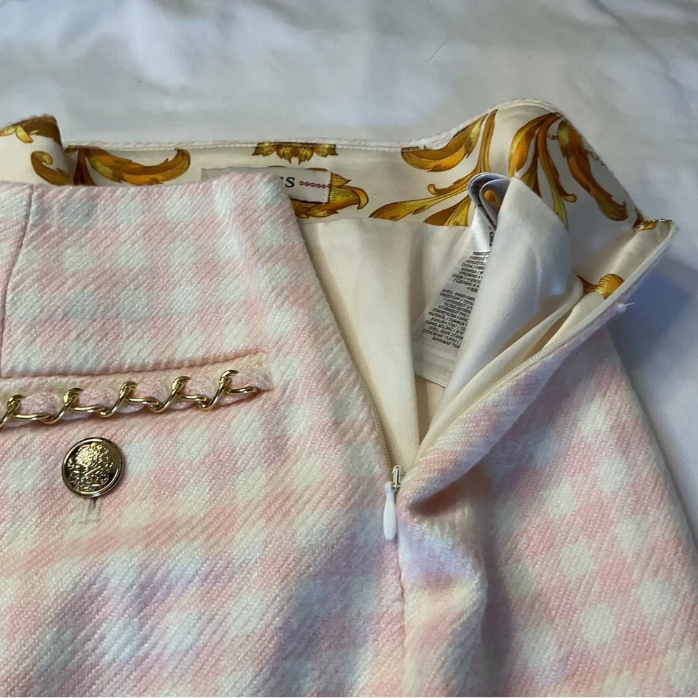 Guess Pink and White Plaid Mini Skirt - Picture 6 of 9